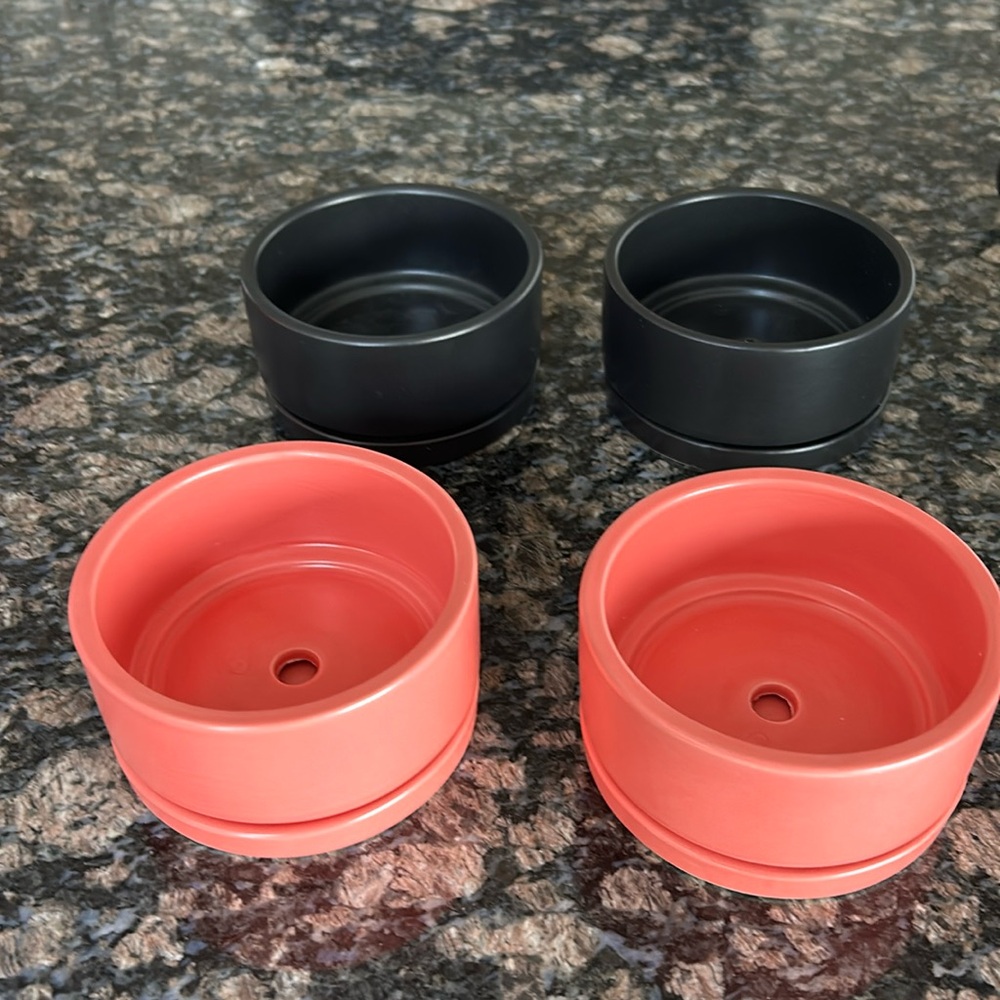 ASHLAND CERAMIC PLANTER LOT OF 4 NWT